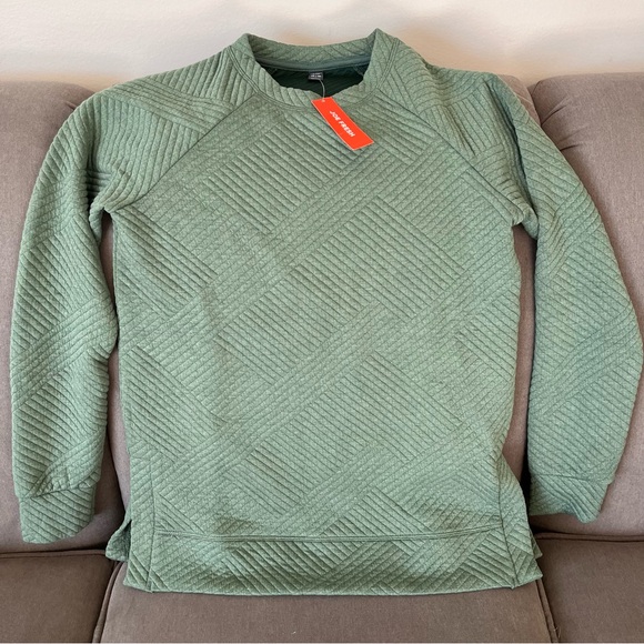 Sage green quilted sweater - Picture 2 of 4